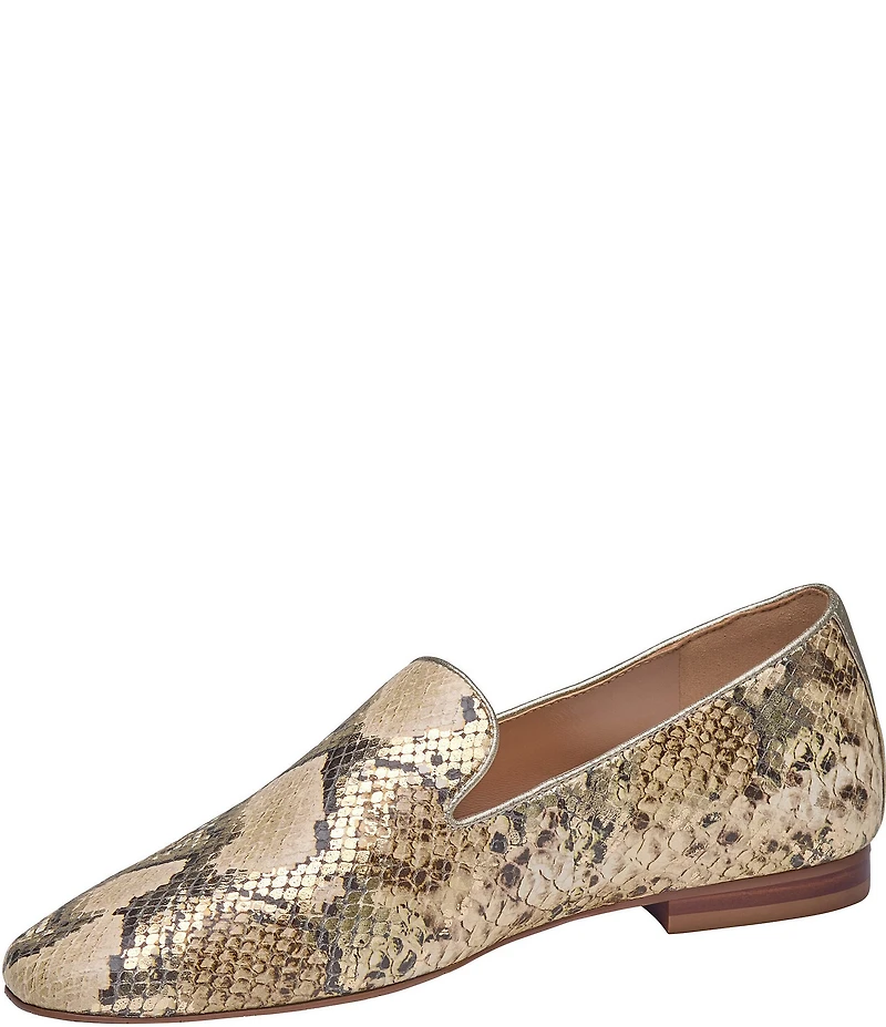 Johnston & Murphy Women's Isabel Snake Embossed Venetian Loafers