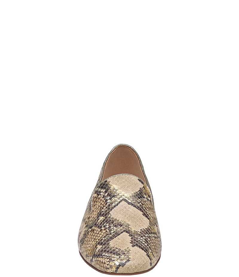 Johnston & Murphy Women's Isabel Snake Embossed Venetian Loafers