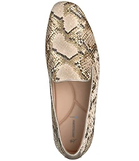 Johnston & Murphy Women's Isabel Snake Embossed Venetian Loafers