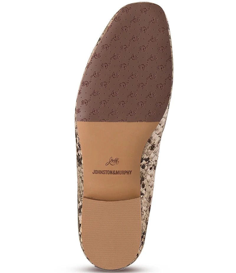 Johnston & Murphy Women's Isabel Snake Embossed Venetian Loafers