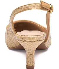 Johnston & Murphy Women's Lindsey Raffia Slingback Pumps