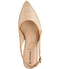Johnston & Murphy Women's Lindsey Raffia Slingback Pumps