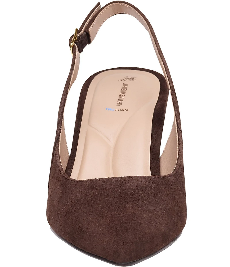 Johnston & Murphy Women's Lindsey Suede Slingback Pumps