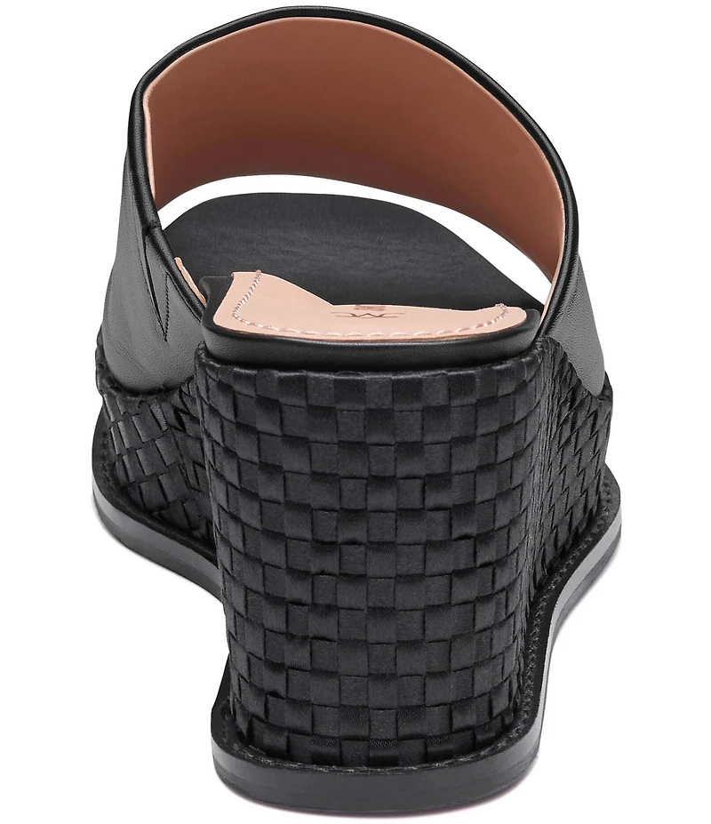 Johnston & Murphy Women's Mallory Leather Wedge Slide Sandals