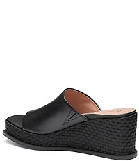 Johnston & Murphy Women's Mallory Leather Wedge Slide Sandals