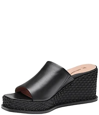 Johnston & Murphy Women's Mallory Leather Wedge Slide Sandals