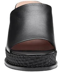 Johnston & Murphy Women's Mallory Leather Wedge Slide Sandals