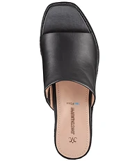 Johnston & Murphy Women's Mallory Leather Wedge Slide Sandals