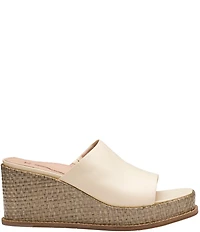 Johnston & Murphy Women's Mallory Leather Wedge Slide Sandals
