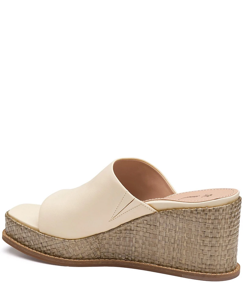 Johnston & Murphy Women's Mallory Leather Wedge Slide Sandals