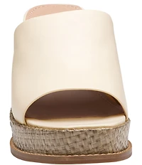 Johnston & Murphy Women's Mallory Leather Wedge Slide Sandals