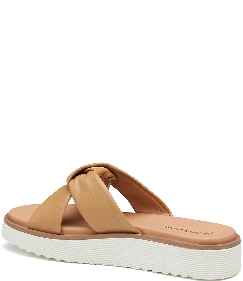 Johnston & Murphy Women's Mitzi Knotted Platform Slide Sandals