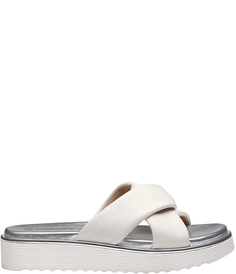 Johnston & Murphy Women's Mitzi Leather Knotted Platform Slide Sandals