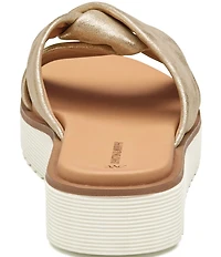 Johnston & Murphy Women's Mitzi Knotted Platform Slide Sandals