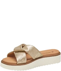 Johnston & Murphy Women's Mitzi Knotted Platform Slide Sandals