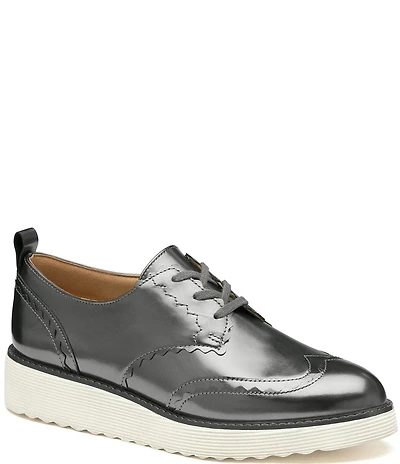 Johnston & Murphy Women's Mitzi Metallic Leather Wingtip Oxfords
