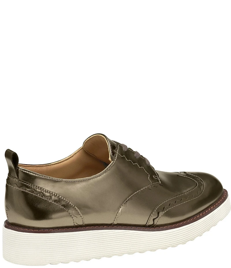 Johnston & Murphy Women's Mitzi Metallic Leather Wingtip Oxfords