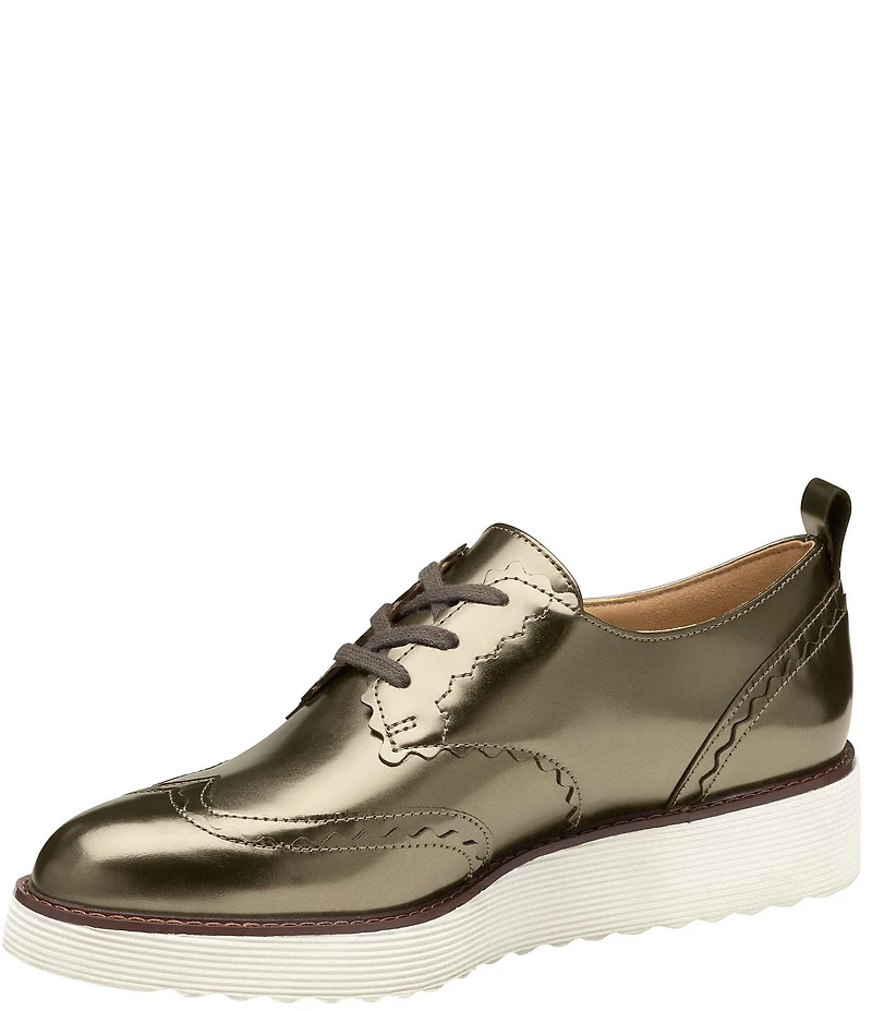 Johnston & Murphy Women's Mitzi Metallic Leather Wingtip Oxfords