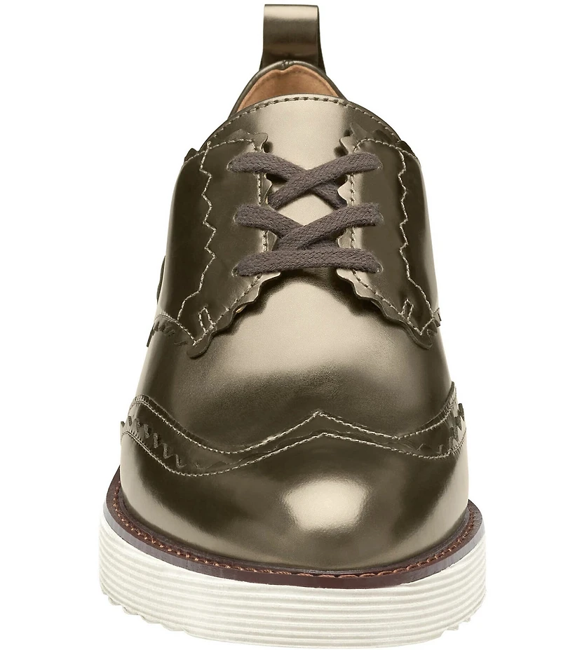 Johnston & Murphy Women's Mitzi Metallic Leather Wingtip Oxfords