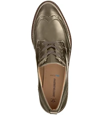 Johnston & Murphy Women's Mitzi Metallic Leather Wingtip Oxfords