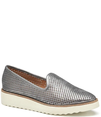 Johnston & Murphy Women's Mitzi Leather Perforated Venetian Loafers