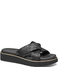 Johnston & Murphy Women's Mitzi Suede Knotted Slide Sandals