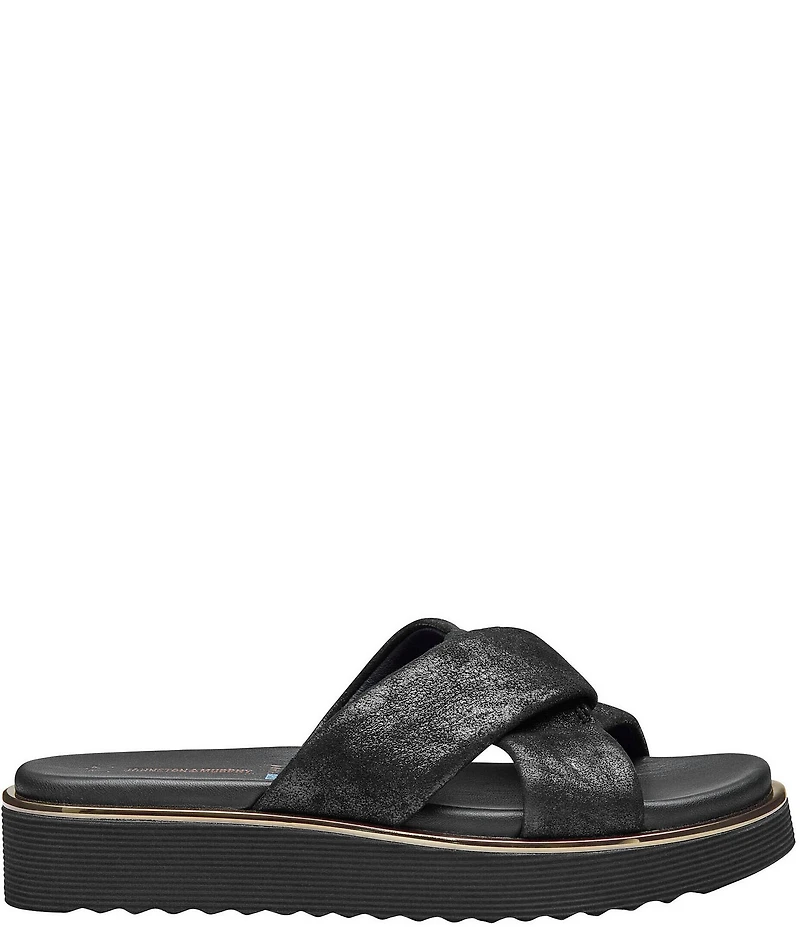 Johnston & Murphy Women's Mitzi Suede Knotted Slide Sandals