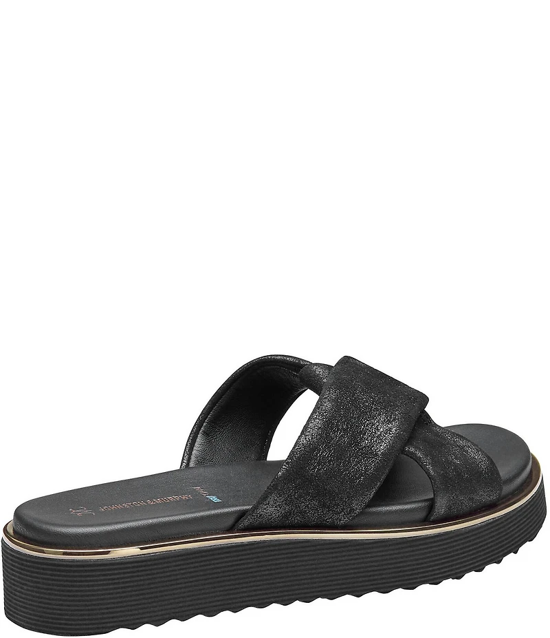 Johnston & Murphy Women's Mitzi Suede Knotted Slide Sandals