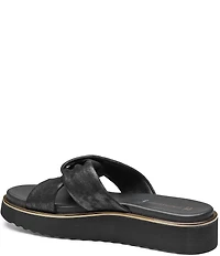 Johnston & Murphy Women's Mitzi Suede Knotted Slide Sandals