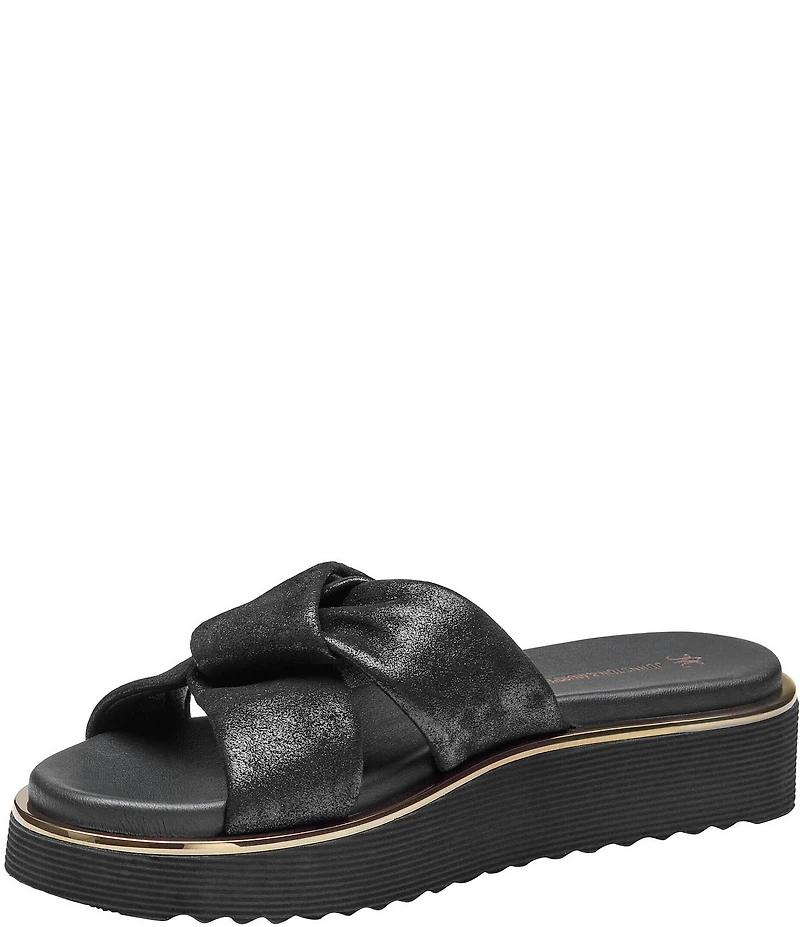 Johnston & Murphy Women's Mitzi Suede Knotted Slide Sandals