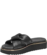 Johnston & Murphy Women's Mitzi Suede Knotted Slide Sandals