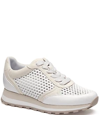 Johnston & Murphy Women's Piper Multi Crochet Lace Up Sneakers