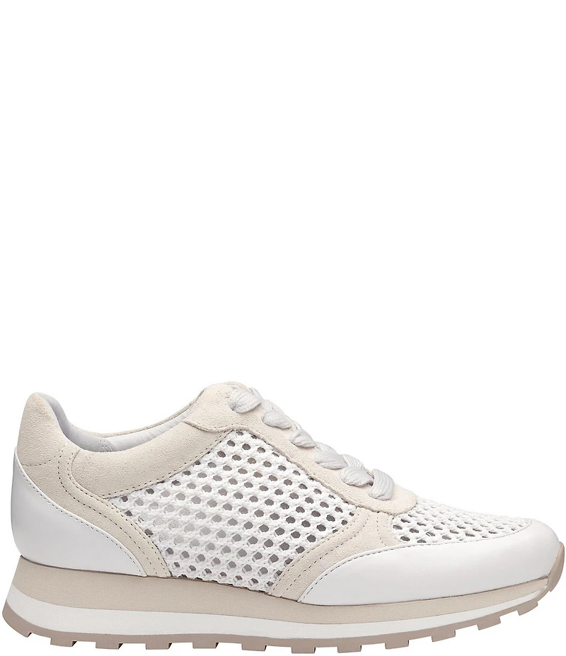 Johnston & Murphy Women's Piper Multi Crochet Lace Up Sneakers