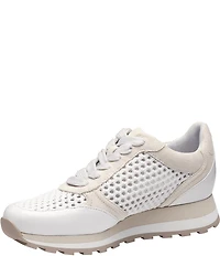 Johnston & Murphy Women's Piper Multi Crochet Lace Up Sneakers