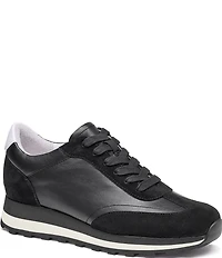 Johnston & Murphy Women's Piper Suede and Leather Lace Up Sneakers