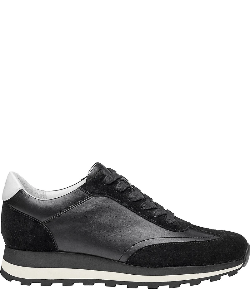 Johnston & Murphy Women's Piper Suede and Leather Lace Up Sneakers