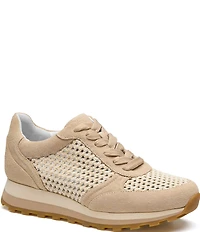 Johnston & Murphy Women's Piper Suede Crochet Lace Up Sneakers