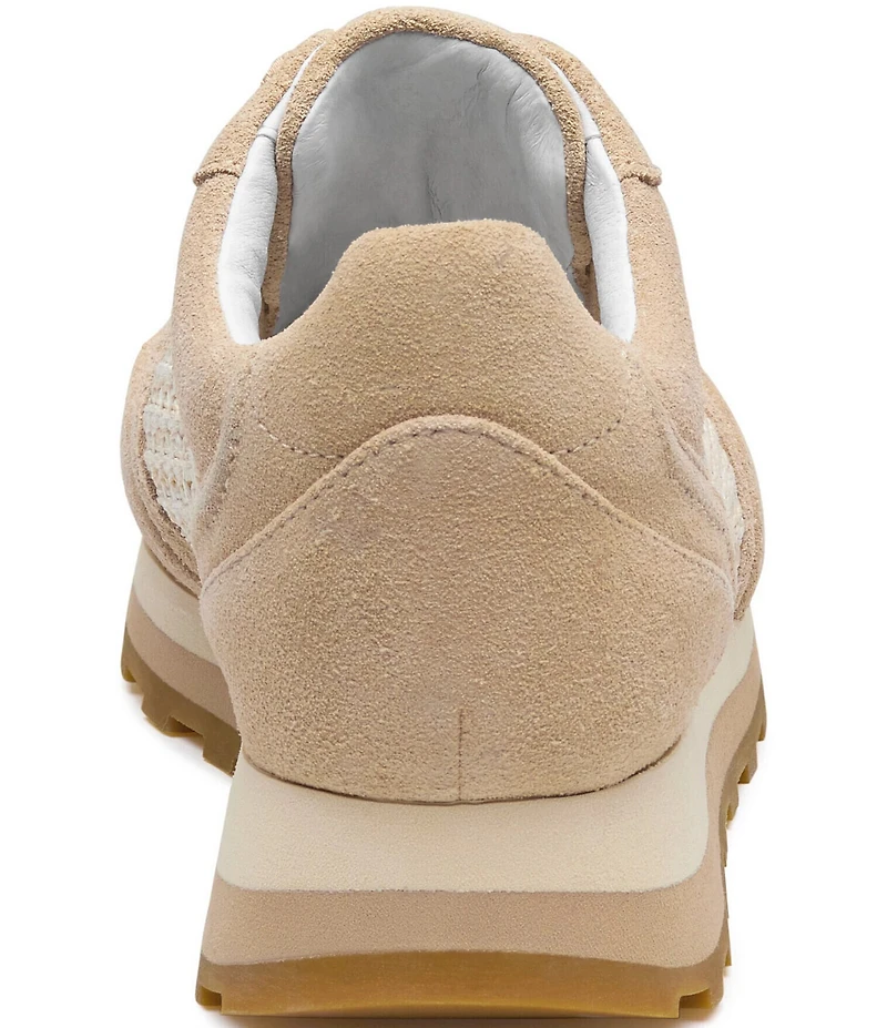 Johnston & Murphy Women's Piper Suede Crochet Lace Up Sneakers