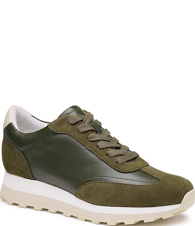 Johnston & Murphy Women's Piper T-Toe Leather and Suede Sneakers