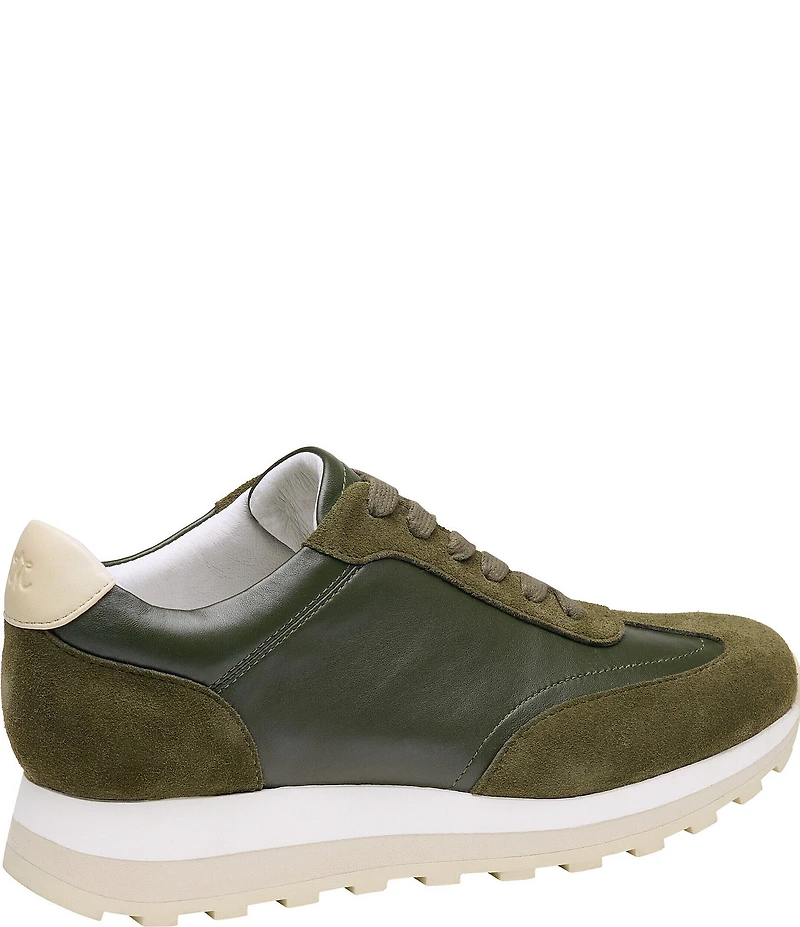 Johnston & Murphy Women's Piper T-Toe Leather and Suede Sneakers