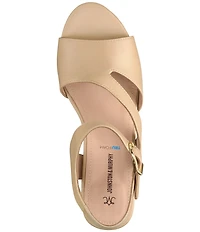 Johnston & Murphy Women's Samantha Nappa Leather Block Heel Asymmetrical Sandals