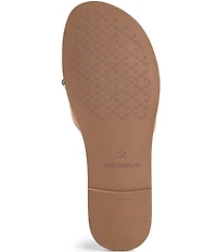 Johnston & Murphy Shayla Leather Stud Ornamented Slide Sandals