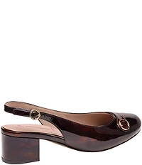 Johnston & Murphy Women's Sienna Patent Leather Button Slingback Pumps
