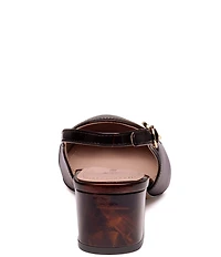 Johnston & Murphy Women's Sienna Patent Leather Button Slingback Pumps