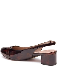 Johnston & Murphy Women's Sienna Patent Leather Button Slingback Pumps