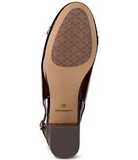 Johnston & Murphy Women's Sienna Patent Leather Button Slingback Pumps
