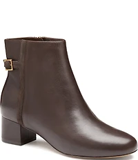 Johnston & Murphy Women's Sienna Leather Belt Strap Hardware Booties