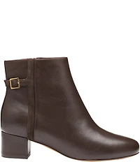 Johnston & Murphy Women's Sienna Leather Belt Strap Hardware Booties