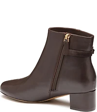 Johnston & Murphy Women's Sienna Leather Belt Strap Hardware Booties
