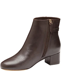 Johnston & Murphy Women's Sienna Leather Belt Strap Hardware Booties